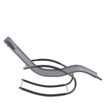 Gartenliege Stahl Textilbespannung grau Schaukelfunktion CARANO II