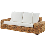 Gartensofa 3-Sitzer FORLI Rattan Naturfarben