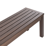 Gartenmöbel Set mit Bänken 6-Sitzer TUSCANIA Eukalyptusholz Dunkelbraun