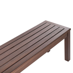 Gartenbank TUSCANIA 160 cm Eukalyptusholz Dunkelbraun