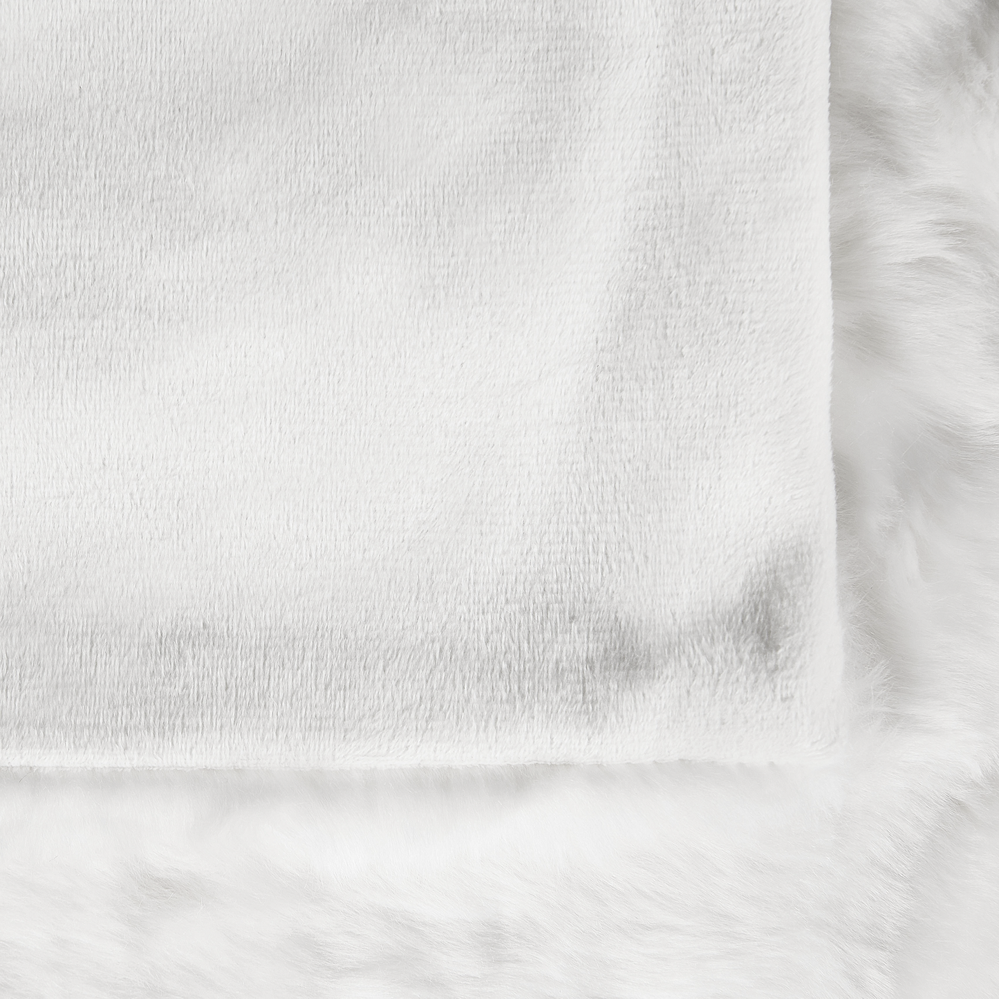 Kuscheldecke TOURZA Stoff 180 x 220 cm Weiss