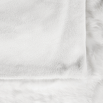 Kuscheldecke TOURZA Stoff 180 x 220 cm Weiss