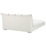 Lederbett weiss Lattenrost 160 x 200 cm NANTES