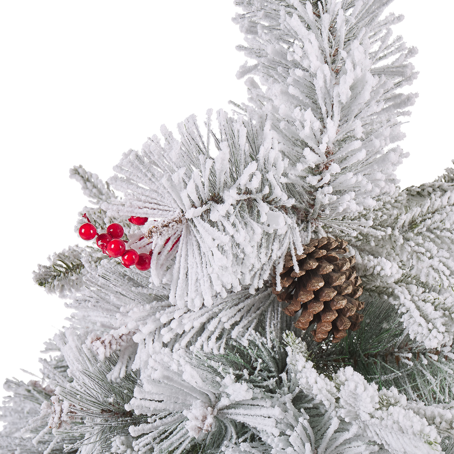 Künstlicher Weihnachtsbaum schneebedeckt 120 cm weiss MASALA