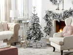 Künstlicher Weihnachtsbaum schneebedeckt 120 cm weiss TOMICHI