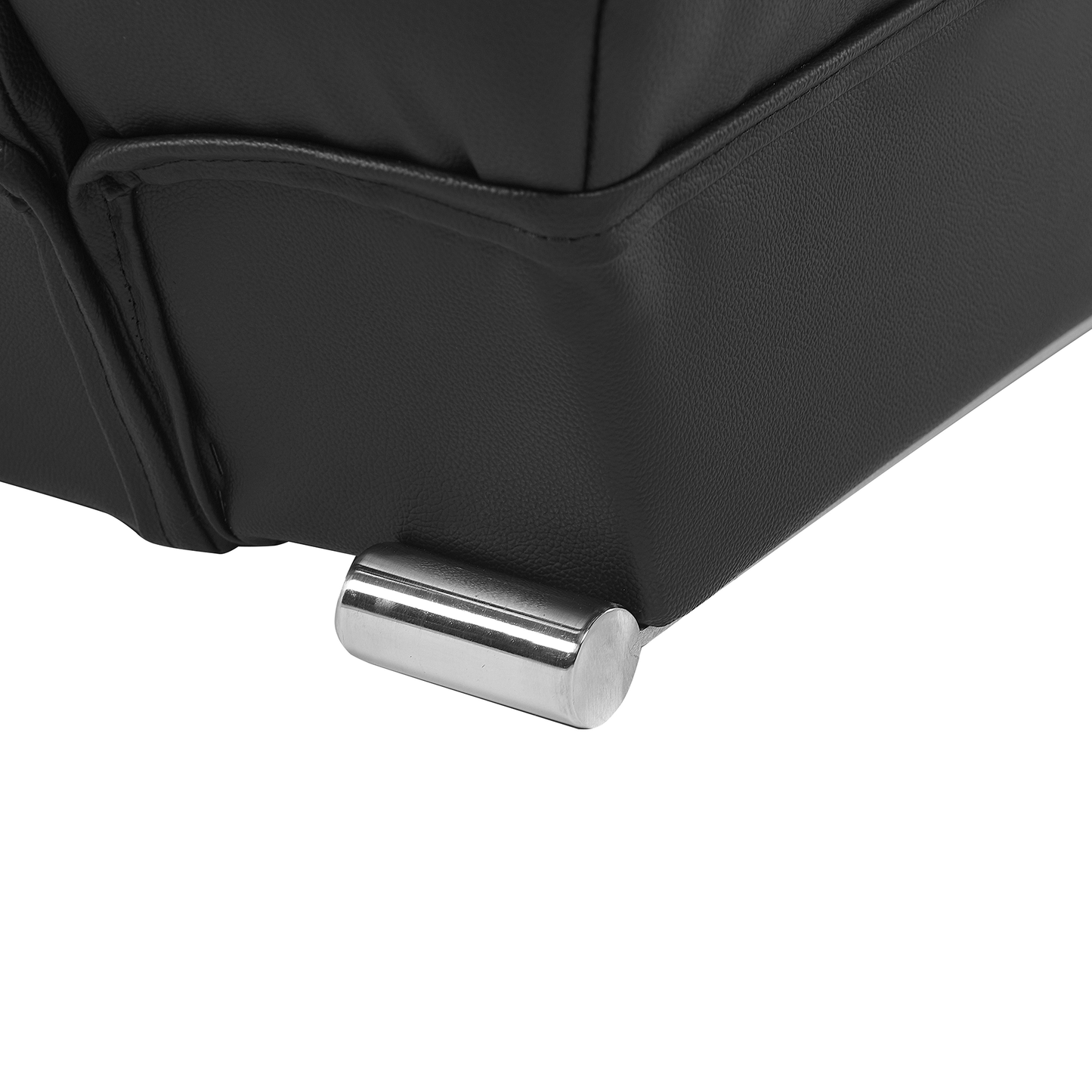 Wasserbett schwarz Leder 180 x 200 cm LILLE