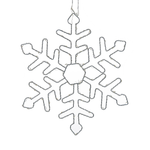 Wanddekoration 3er Set Schneeflocke LOHELA Metall 30/39/50 cm Silber
