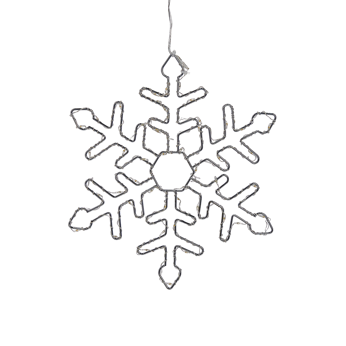 Wanddekoration 3er Set Schneeflocke LOHELA Metall 30/39/50 cm Silber