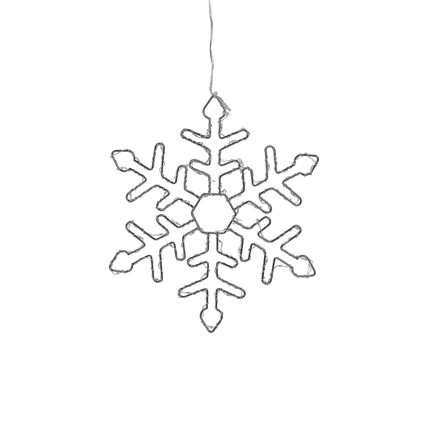 Wanddekoration 3er Set Schneeflocke LOHELA Metall 30/39/50 cm Silber