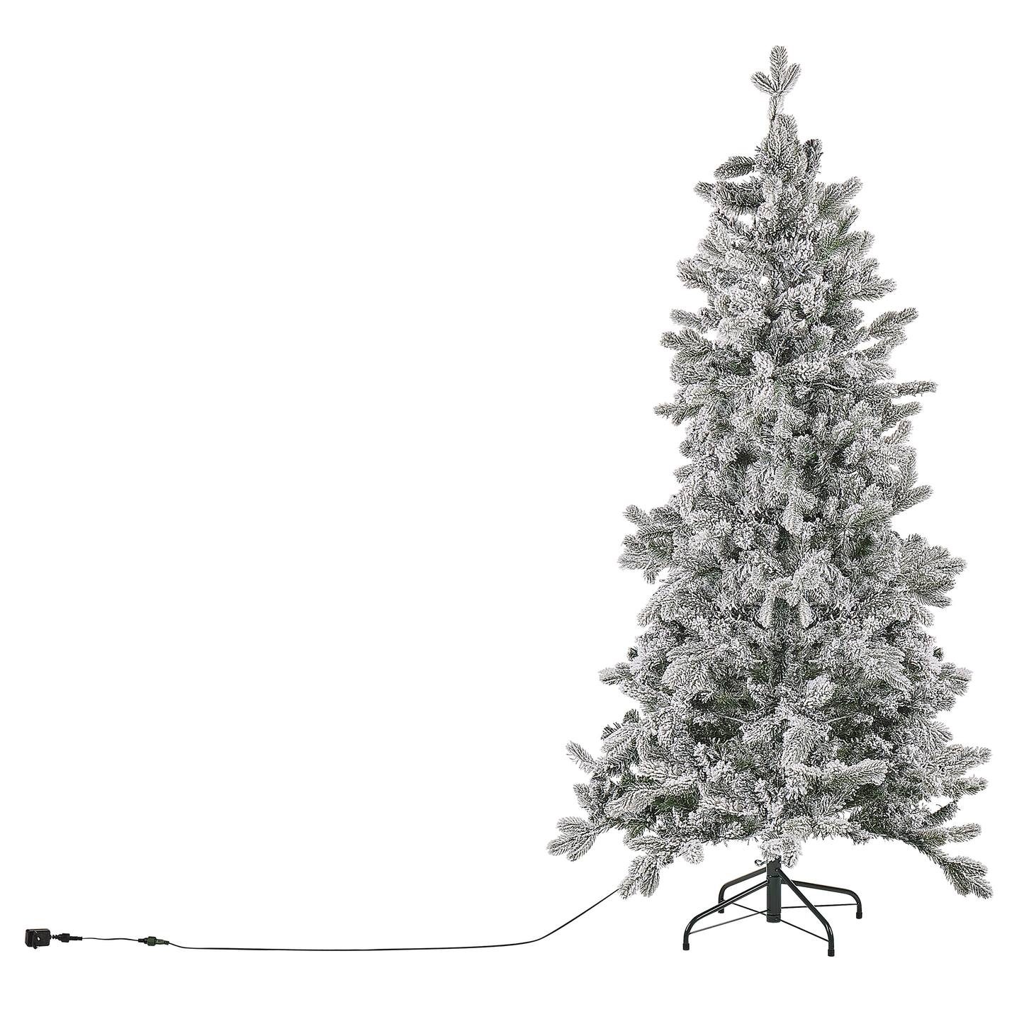 Künstlicher Weihnachtsbaum mit LED Beleuchtung schneebedeckt 180 cm weiss TATLOW