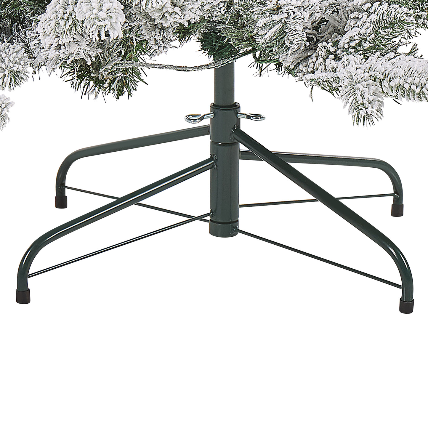 Künstlicher Weihnachtsbaum mit LED Beleuchtung schneebedeckt 120 cm weiss TATLOW