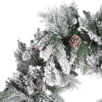 Weihnachtsgirlande weiss mit LED-Beleuchtung Schnee bedeckt 180 cm WHITEHORN