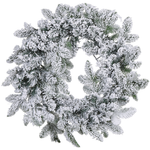 Dekokranz weiss mit LED-Beleuchtung Schnee bedeckt ⌀ 70 cm SUNDO