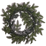 Dekokranz weiss mit LED-Beleuchtung Schnee bedeckt ⌀ 70 cm SUNDO