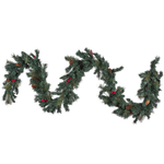 Weihnachtsgirlande grün mit LED-Beleuchtung 270 cm TENALA
