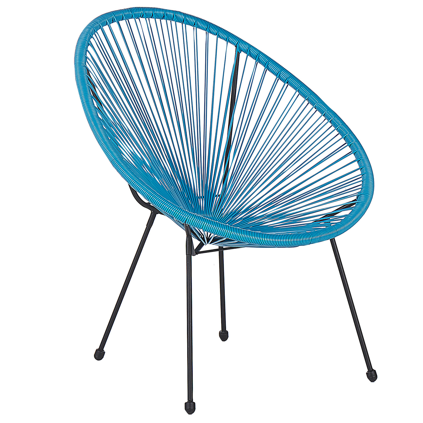 Bistro Set ACAPULCO II Polyrattan Blau