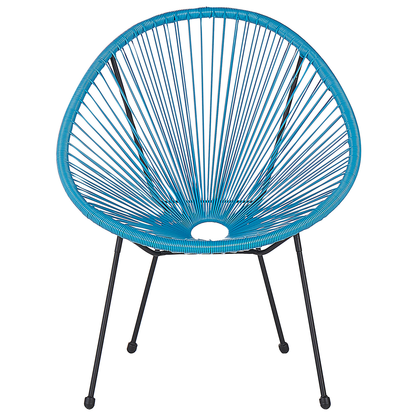 Bistro Set ACAPULCO II Polyrattan Blau