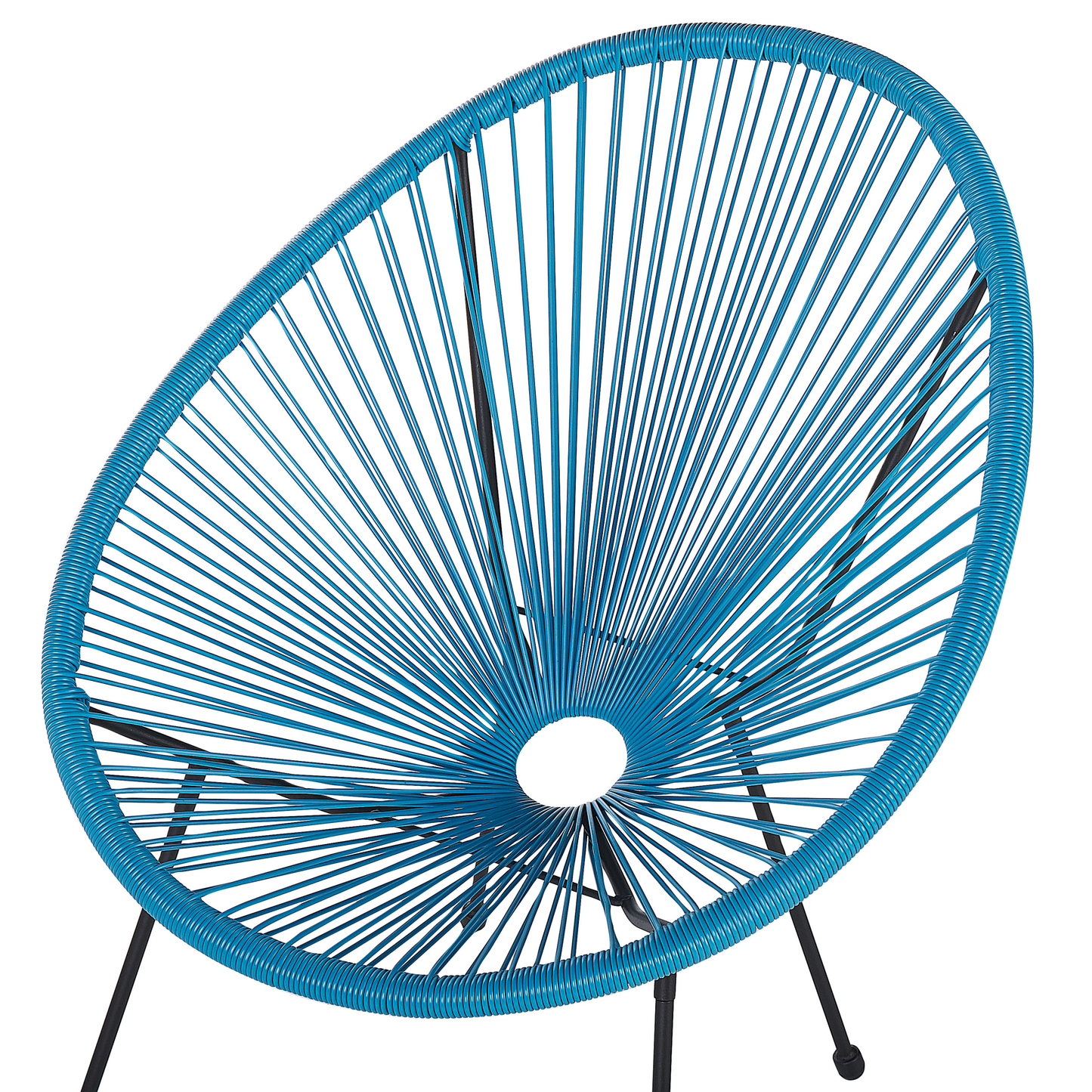Bistro Set ACAPULCO II Polyrattan Blau