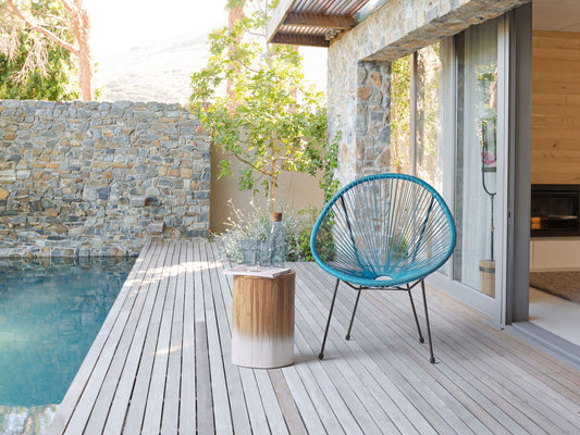Gartenstuhl ACAPULCO II Polyrattan Blau
