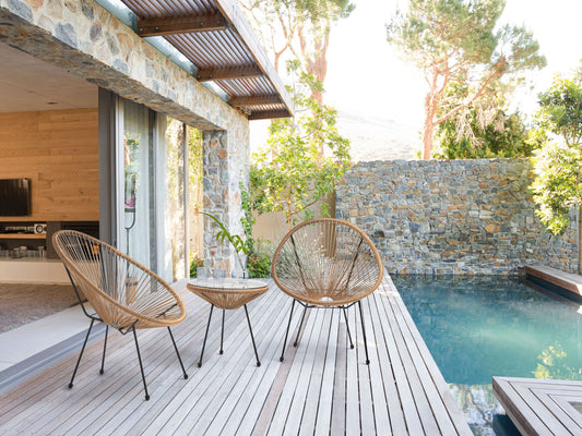 Bistro Set ACAPULCO II Polyrattan Naturfarben