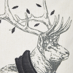 Dekokissen 2er Set SVEN 45 x 45 cm Schwarz Weihnachtsmotiv