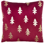 Dekokissen 2er Set CUPID Samtstoff 45 x 45 cm Rot Weihnachtsmotiv