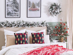 Dekokissen 2er Set CUPID 45 x 45 cm Dunkelgrün Weihnachtsmotiv