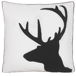 Dekokissen 2er Set SHADRACK Baumwolle 45 x 45 cm Weiss Weihnachtsmotiv