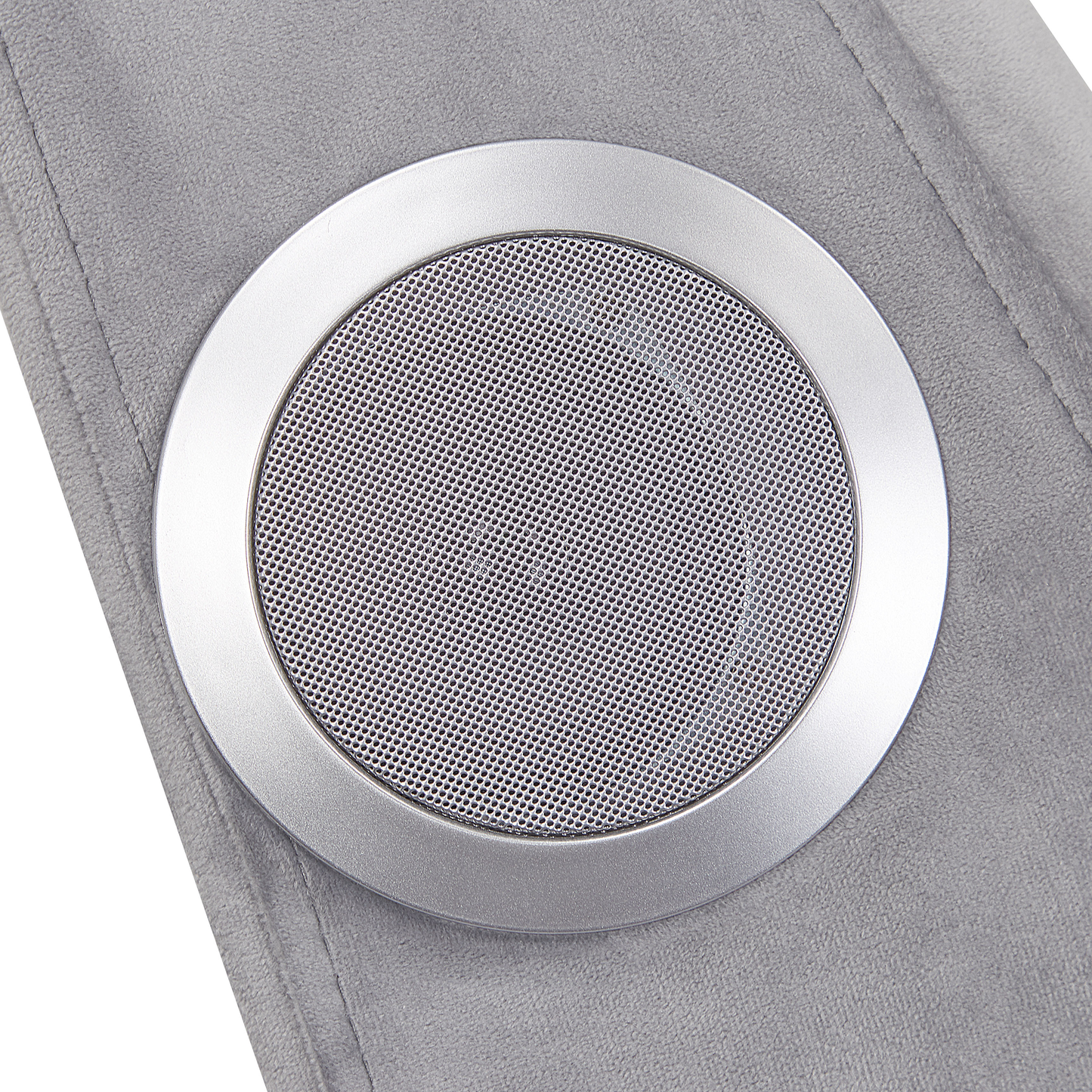 Chaiselongue Samtstoff mit Bluetooth Lautsprecher USB-Port hellgrau SIMORRE