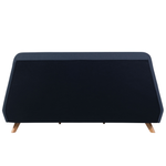 Polsterbett Leinenoptik dunkelblau Lattenrost 180 x 200 cm VIENNE