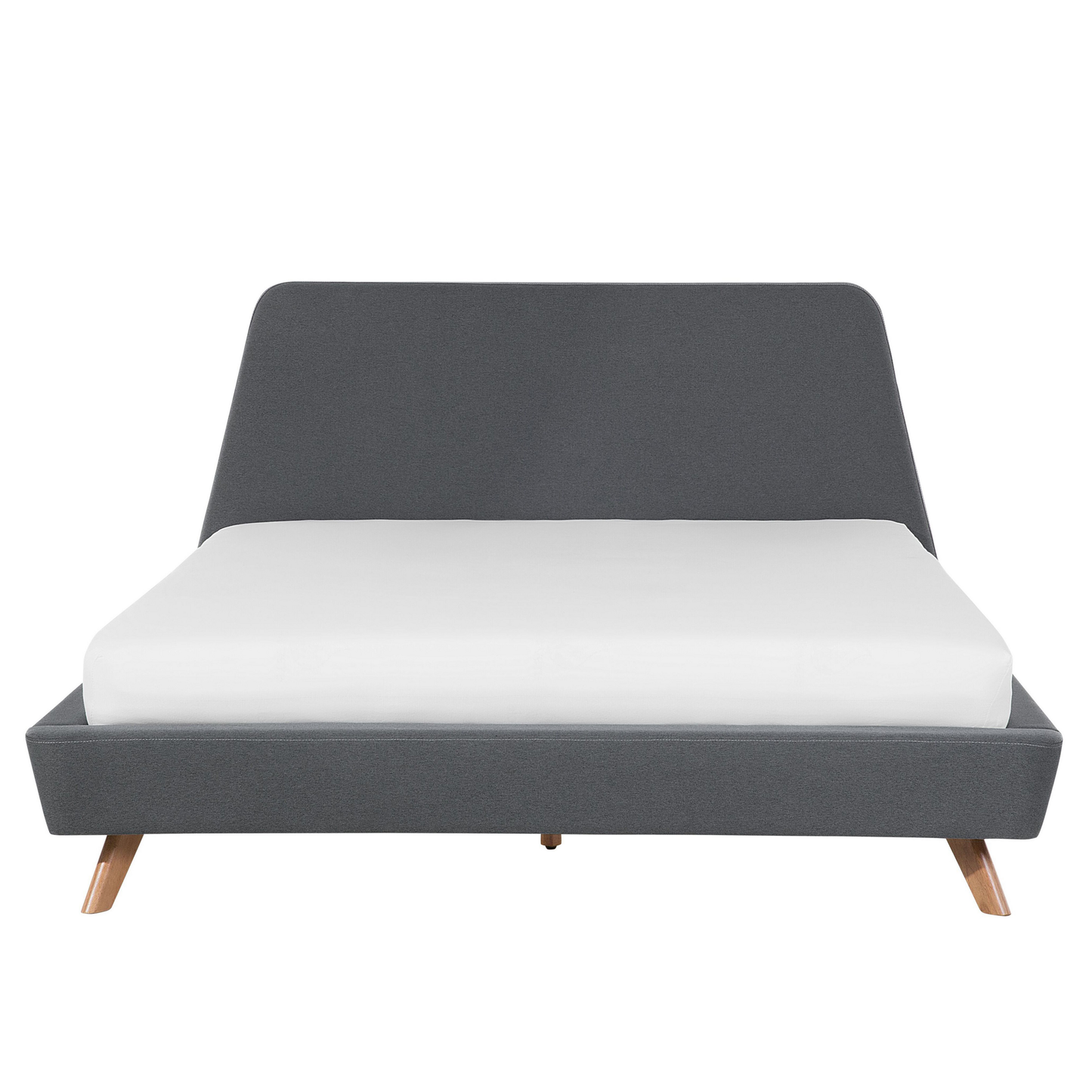 Bett mit Lattenrost Stoff VIENNE 160 x 200 cm Grau