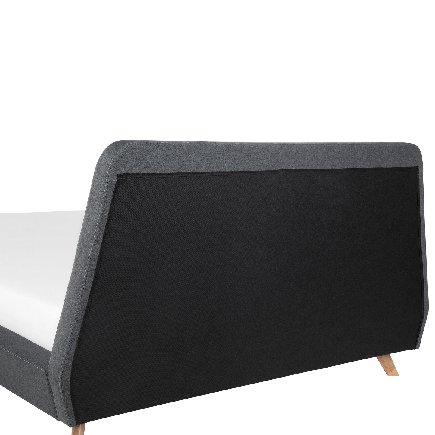 Bett mit Lattenrost Stoff VIENNE 160 x 200 cm Grau