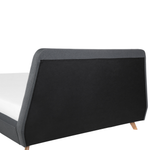 Bett mit Lattenrost Stoff VIENNE 160 x 200 cm Grau