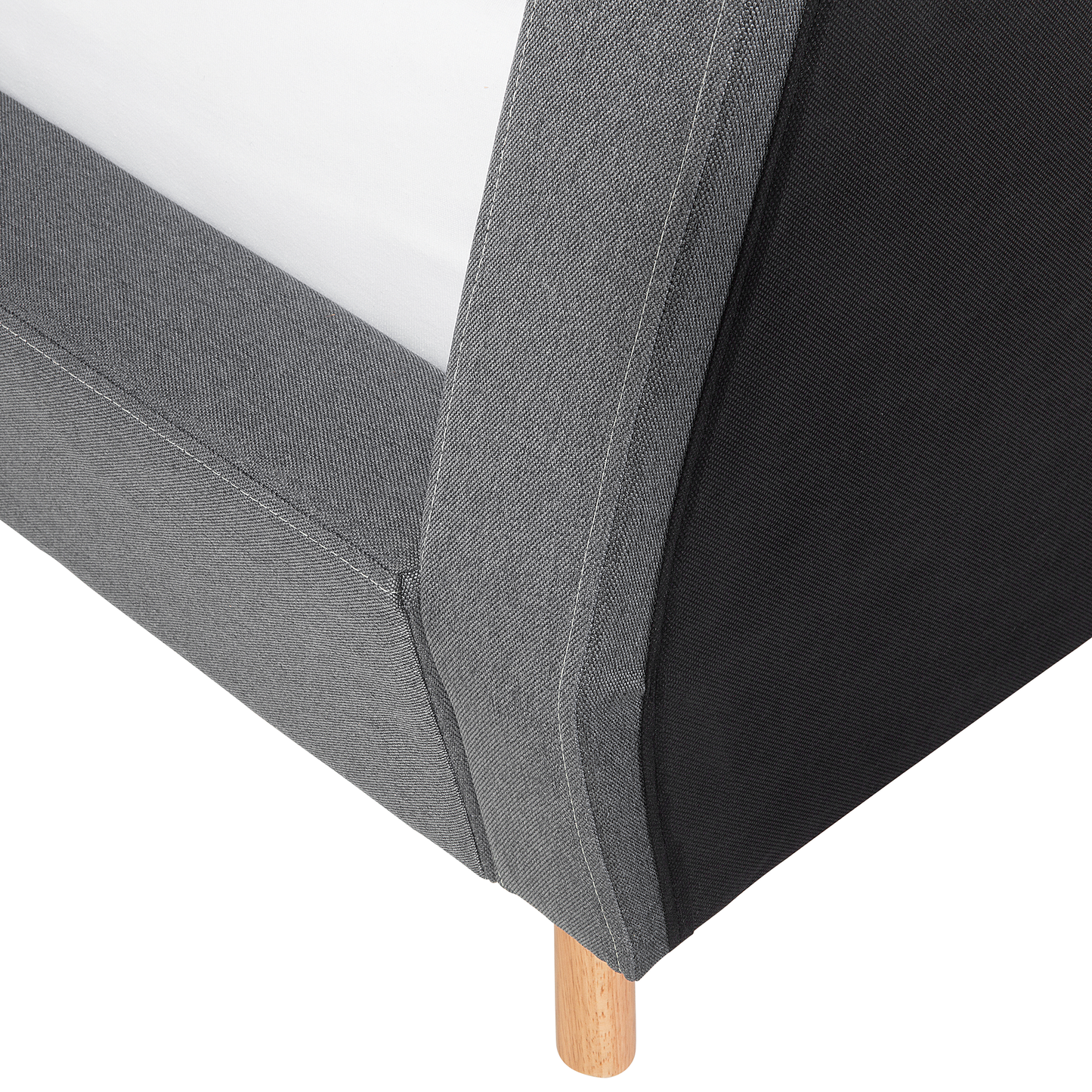 Bett mit Lattenrost Stoff VIENNE 160 x 200 cm Grau
