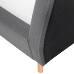 Bett mit Lattenrost Stoff VIENNE 160 x 200 cm Grau