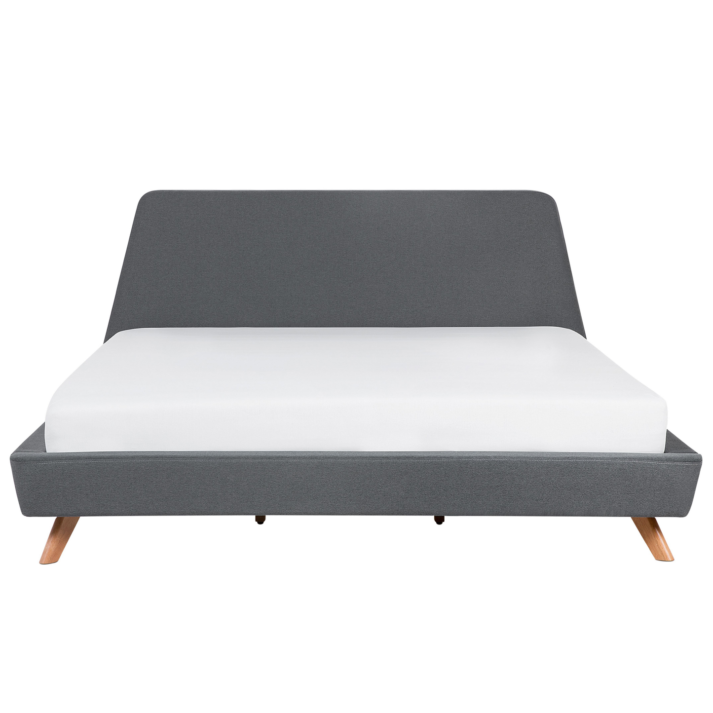 Bett mit Lattenrost Stoff VIENNE 180 x 200 cm Grau