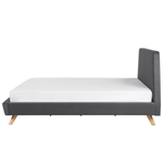 Bett mit Lattenrost Stoff VIENNE 180 x 200 cm Grau