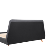 Bett mit Lattenrost Stoff VIENNE 180 x 200 cm Grau