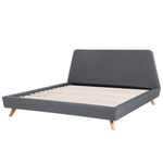 Bett mit Lattenrost Stoff VIENNE 180 x 200 cm Grau