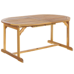 Ausziehbarer Gartentisch MAUI 160/220 cm 100 cm Akazienholz Hellbraun