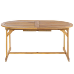 Ausziehbarer Gartentisch MAUI 160/220 cm 100 cm Akazienholz Hellbraun