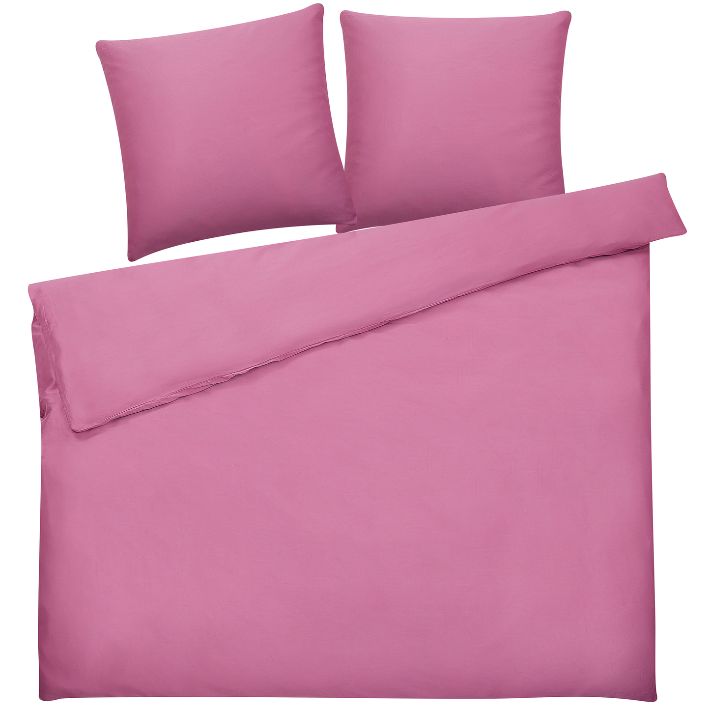 Bettwäsche-Set HARMONRIDGE Baumwollsatin 200 x 220 cm Rosa