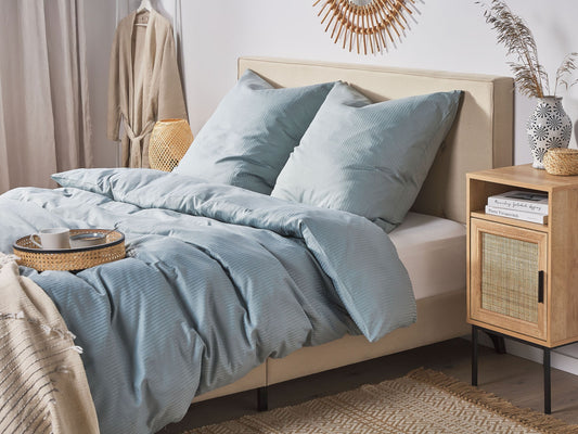 Bettwäsche-Set AVONDALE Baumwollsatin 200 x 220 cm Grau