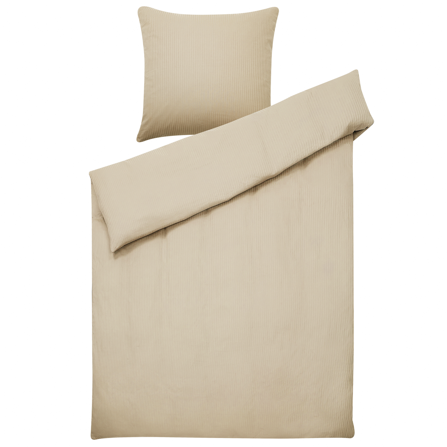 Bettwäsche-Set AVONDALE Baumwollsatin 135 x 200 cm Beige