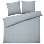 Bettwäsche-Set AVONDALE Baumwollsatin 220 x 240 cm Grau