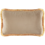 Dekokissen 2er Set POTHOS Samtstoff 30 x 50 cm Beige Ohne Muster