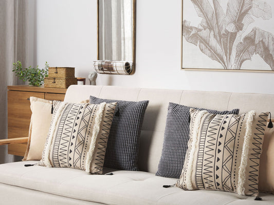 Kissen 2er Set Beige HEUCHERA 45 x 45 cm