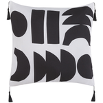 Dekokissen 2er Set LIRIOPE 45 x 45 cm Schwarz / Weiss Geometrisches Muster