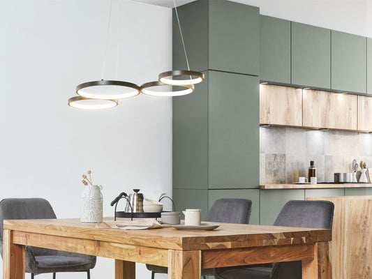 LED Hängelampe PIBOR Metall Schwarz