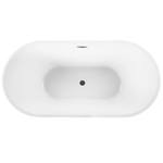 Badewanne freistehend schwarz-weiss oval 160 x 80 cm HAVANA